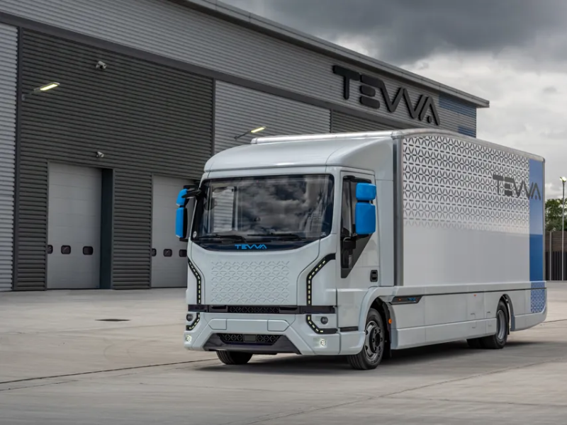 An image of Tevva's electric HGVs.